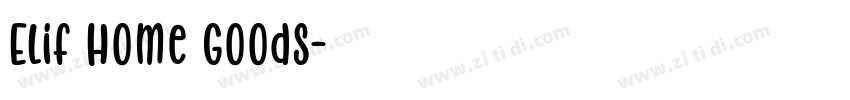 Elif Home Goods字体转换